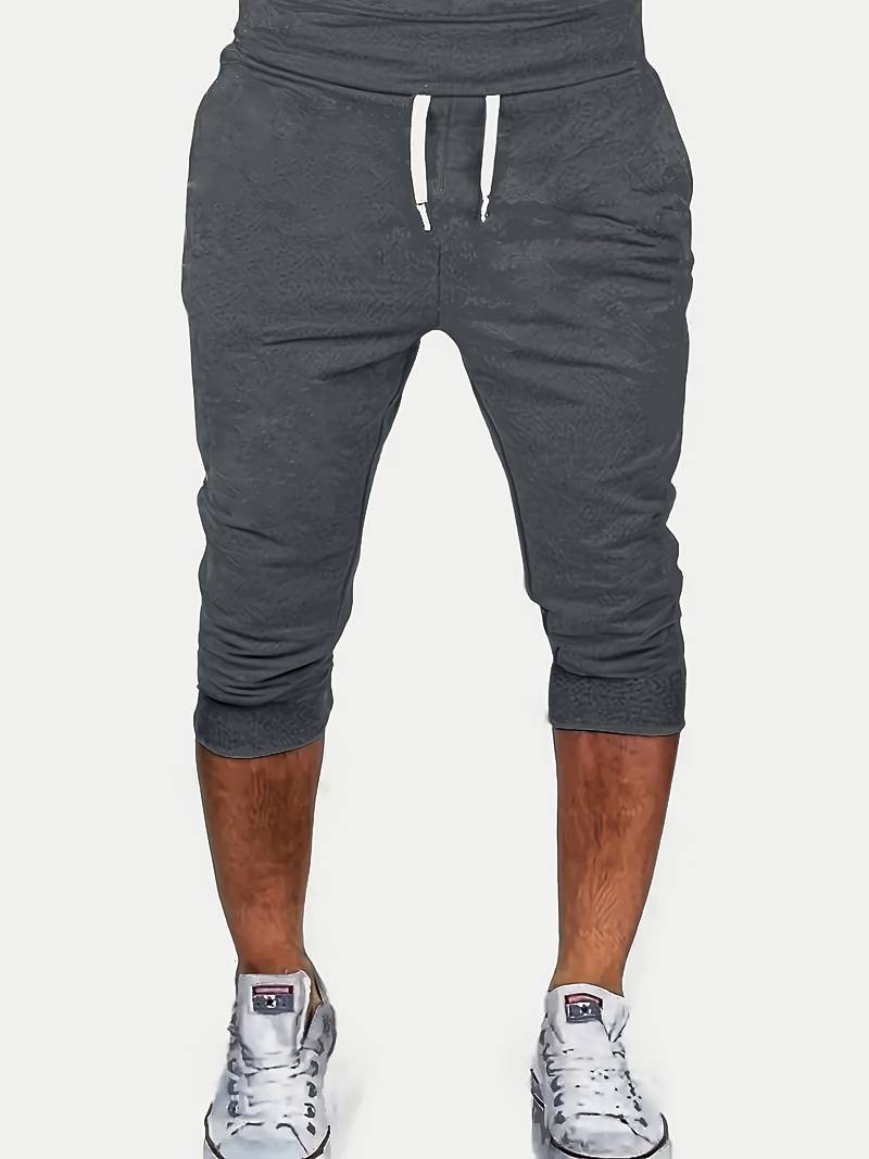 Casual shorts with drawstring for men