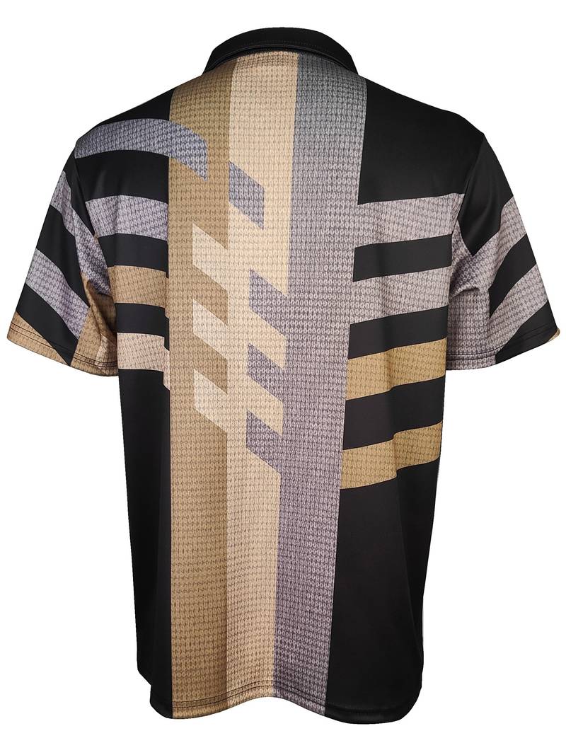 Casual shirt with 1/4 buttons in retro style