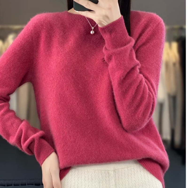 Stylish cashmere sweater for women - Soft knitted sweater for fall