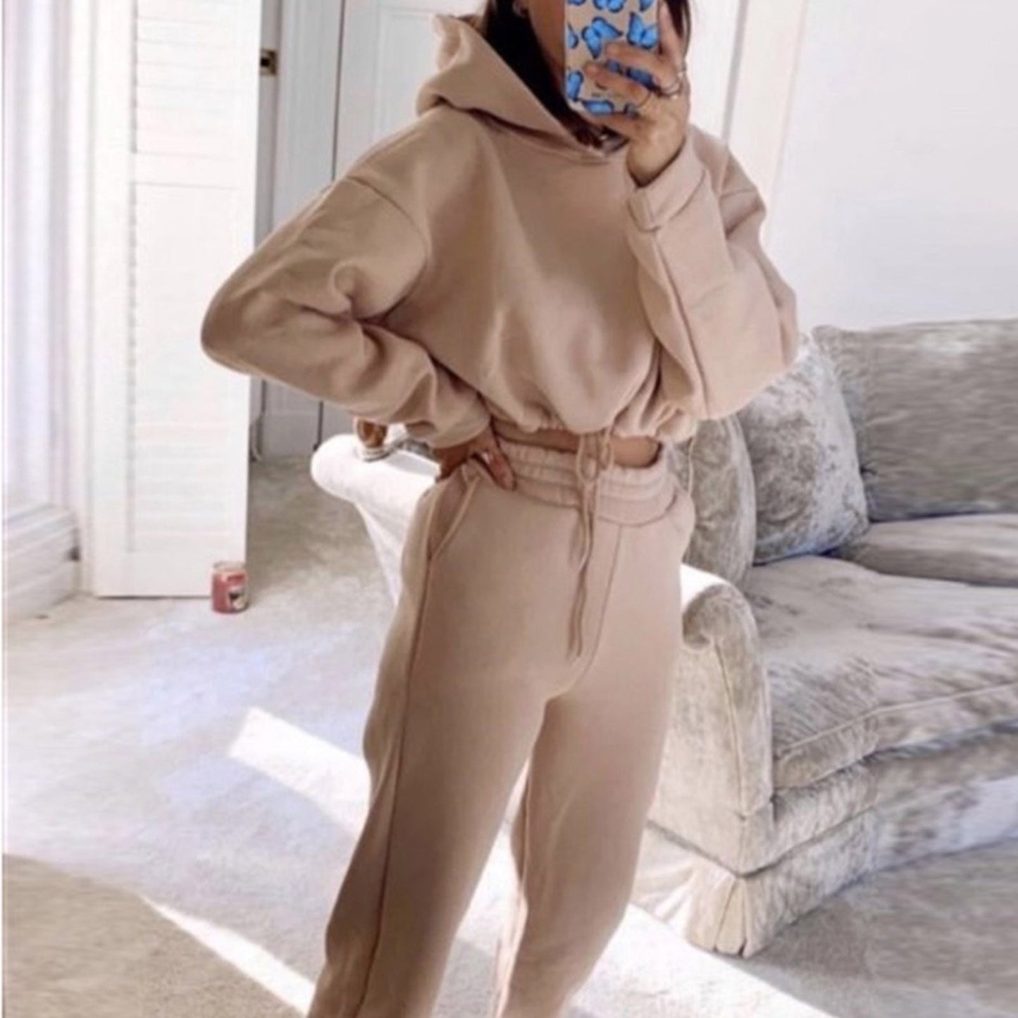 Elegance - Ladies 2-piece tracksuit with long-sleeved hoodie