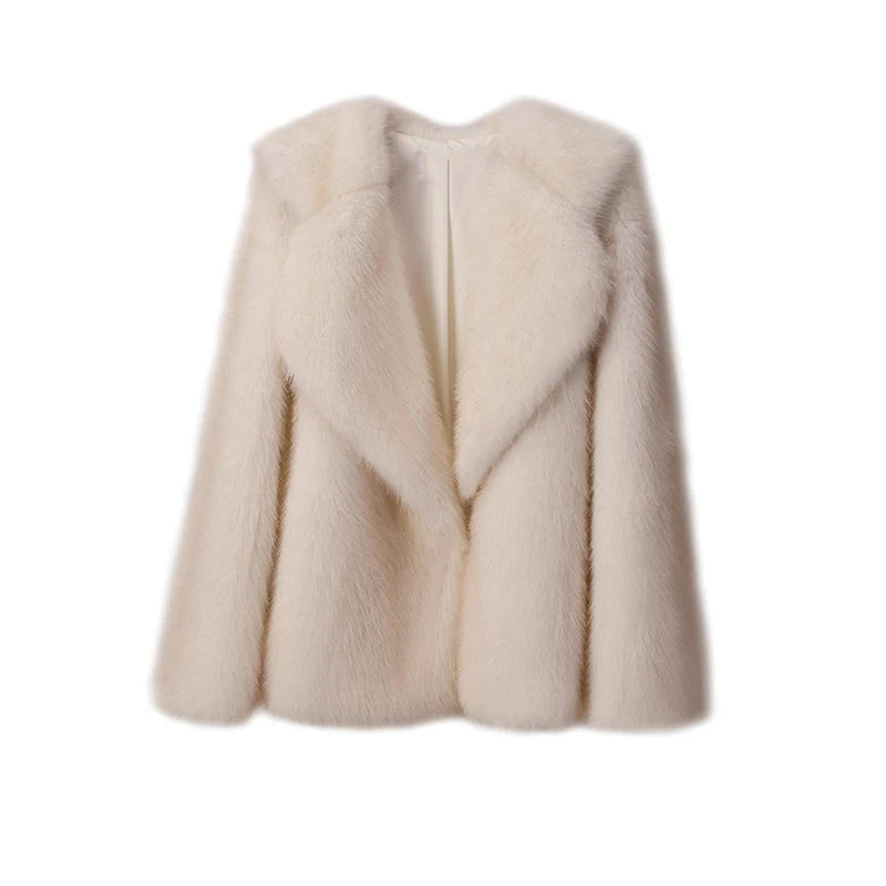 Coat | Oversized faux fur coat