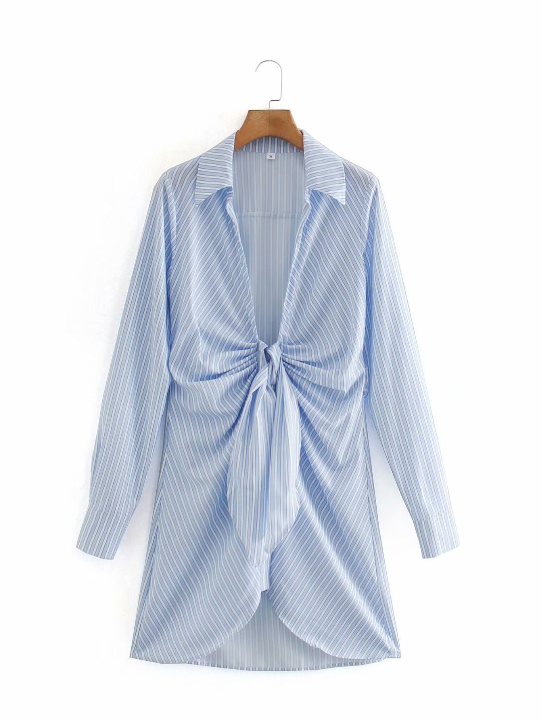 Sophisticated style dress striped blouse dress