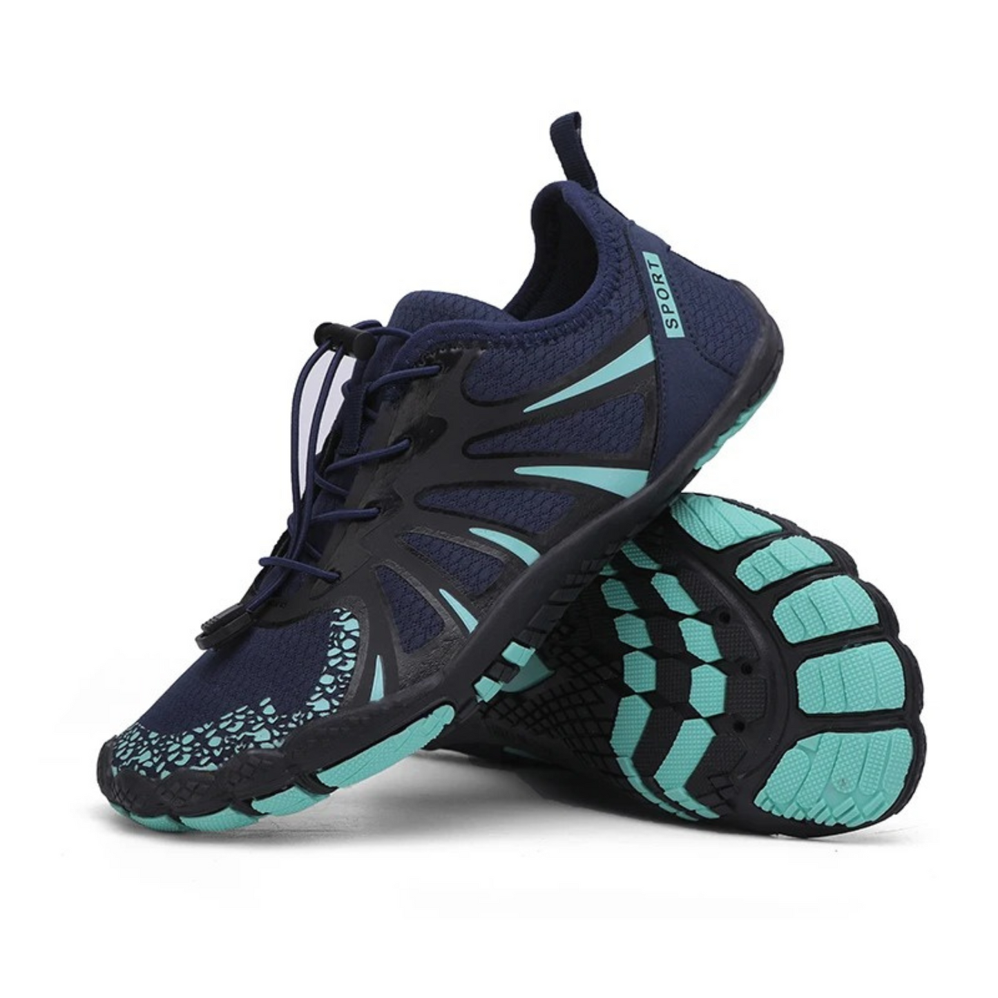 Swimming Running barefoot shoes for men with laces and stripes