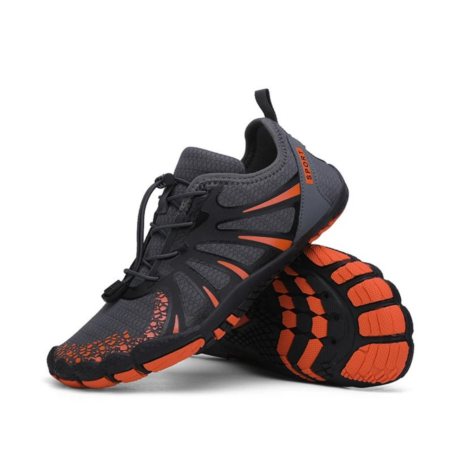 Swimming Running barefoot shoes for men with laces and stripes