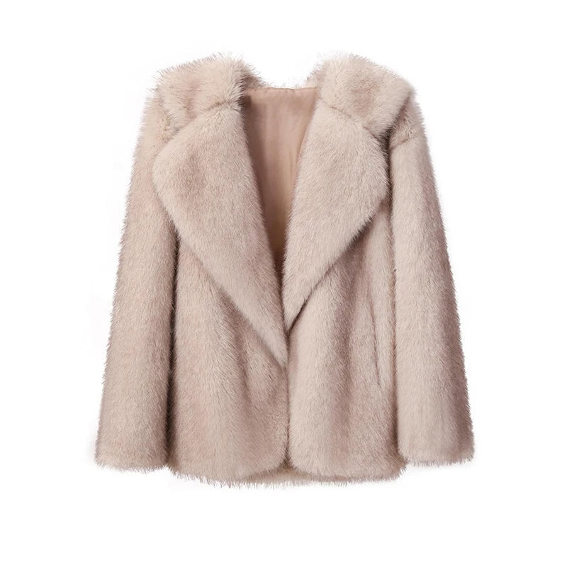 Coat | Oversized faux fur coat