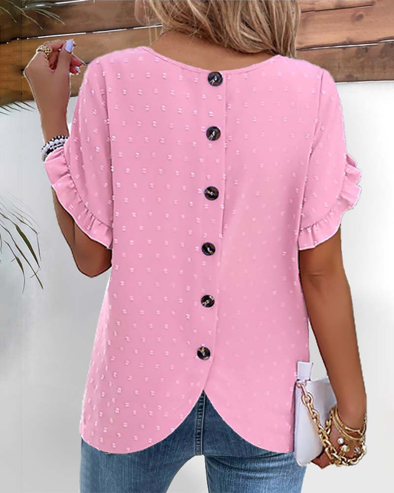 Fashionable short-sleeved sweater for women