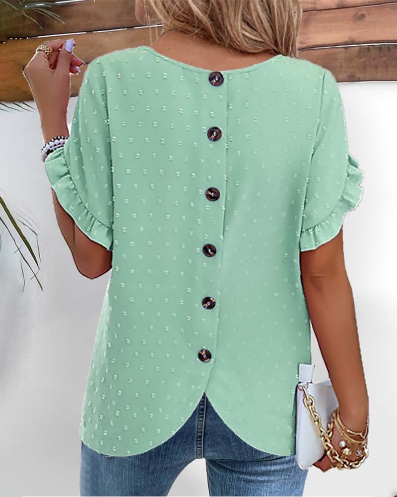 Fashionable short-sleeved sweater for women