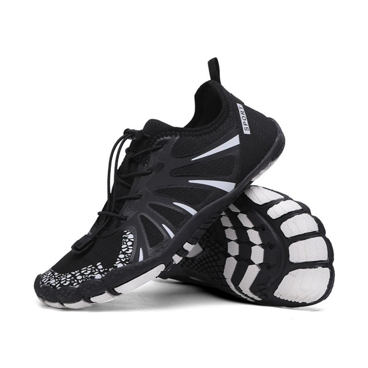 Swimming Running barefoot shoes for men with laces and stripes