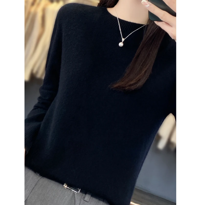 Stylish cashmere sweater for women - Soft knitted sweater for fall