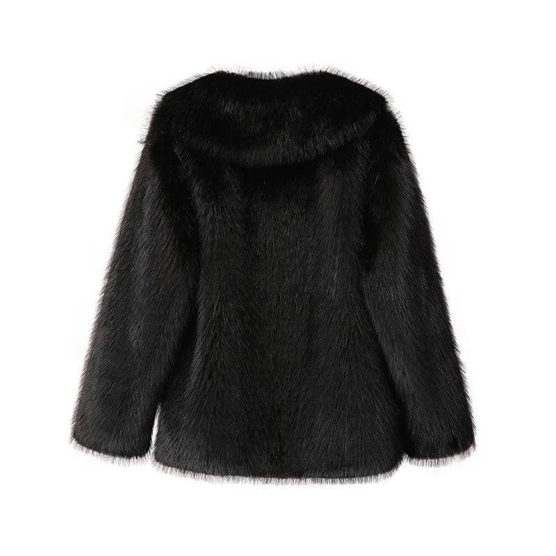Coat | Oversized faux fur coat