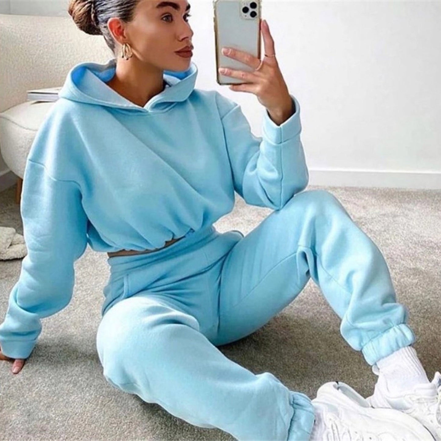 Elegance - Ladies 2-piece tracksuit with long-sleeved hoodie