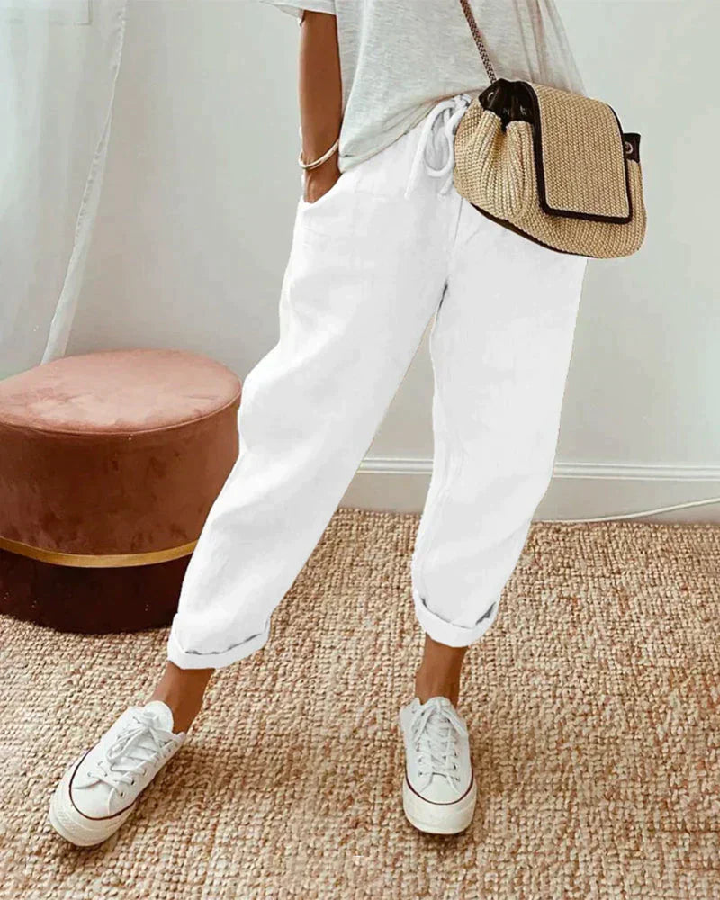 Ankle-length retro trousers