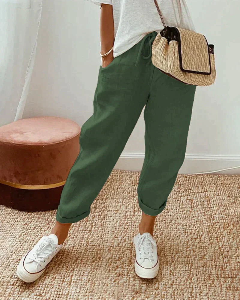 Ankle-length retro trousers
