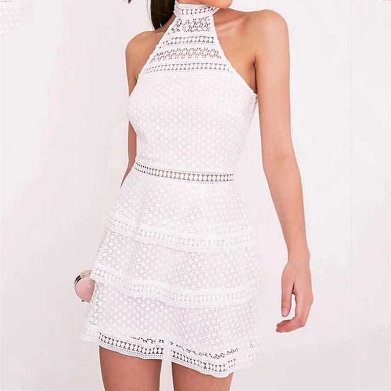 Fabulous fashion ruffled lace dress
