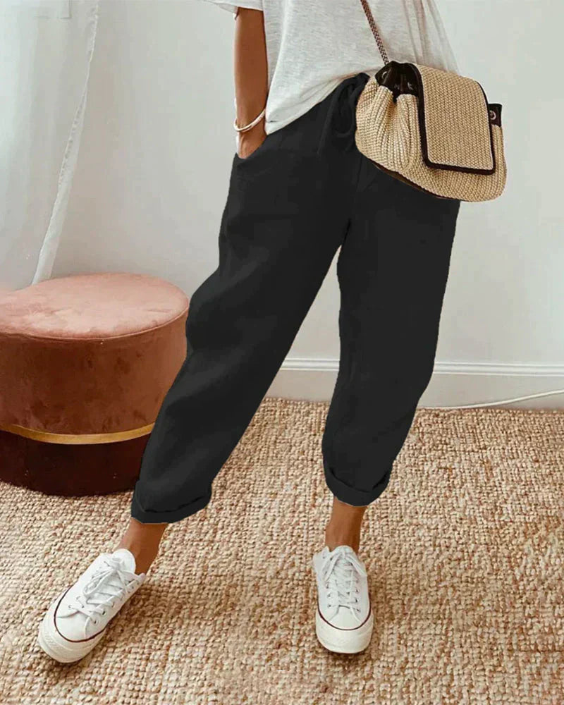 Ankle-length retro trousers