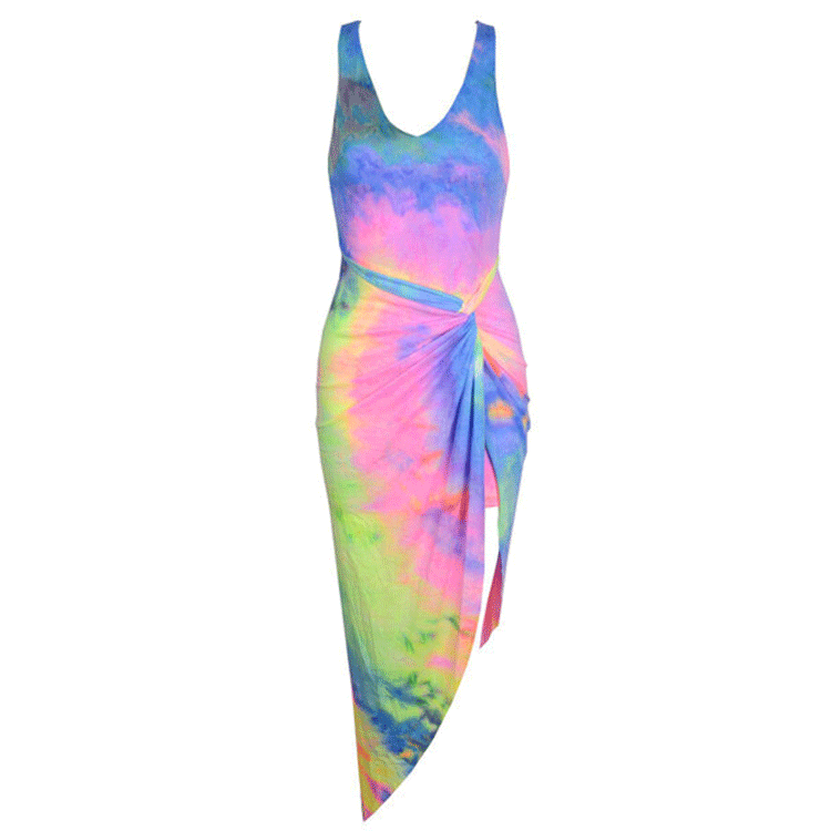 Graceful Rainbow gradient dress