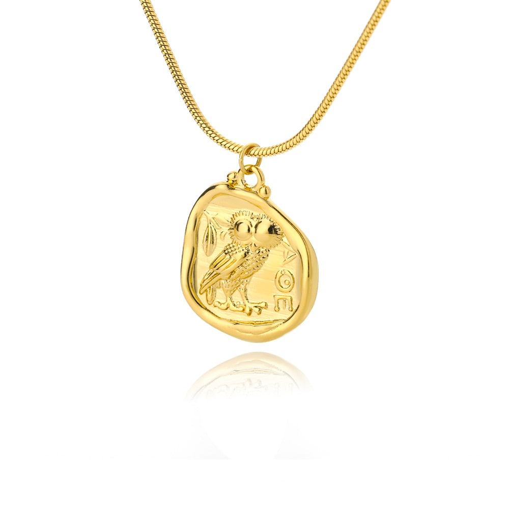 Precious Coin Magic | Ladies' Vintage Owl Choker Necklace