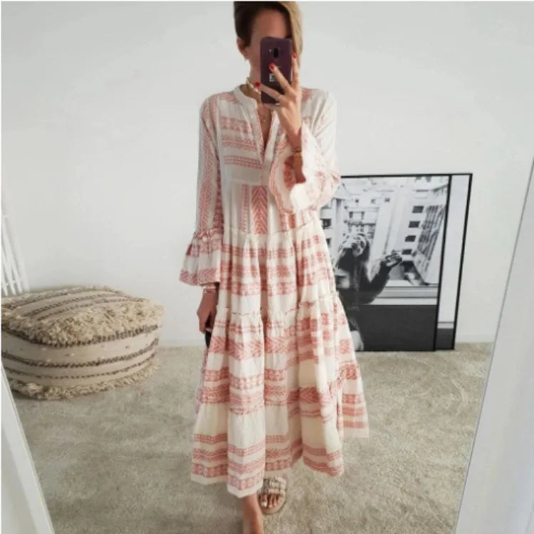 Fashion geometric print dress