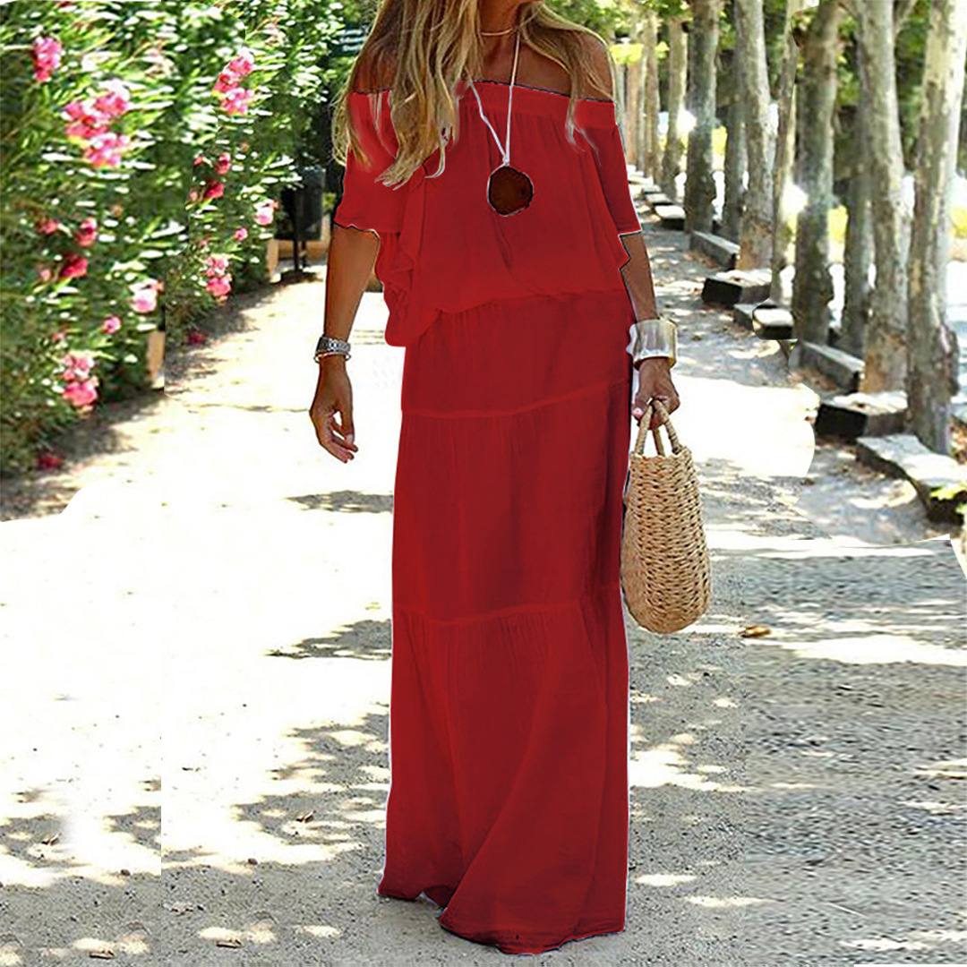 Elegant long summer dress