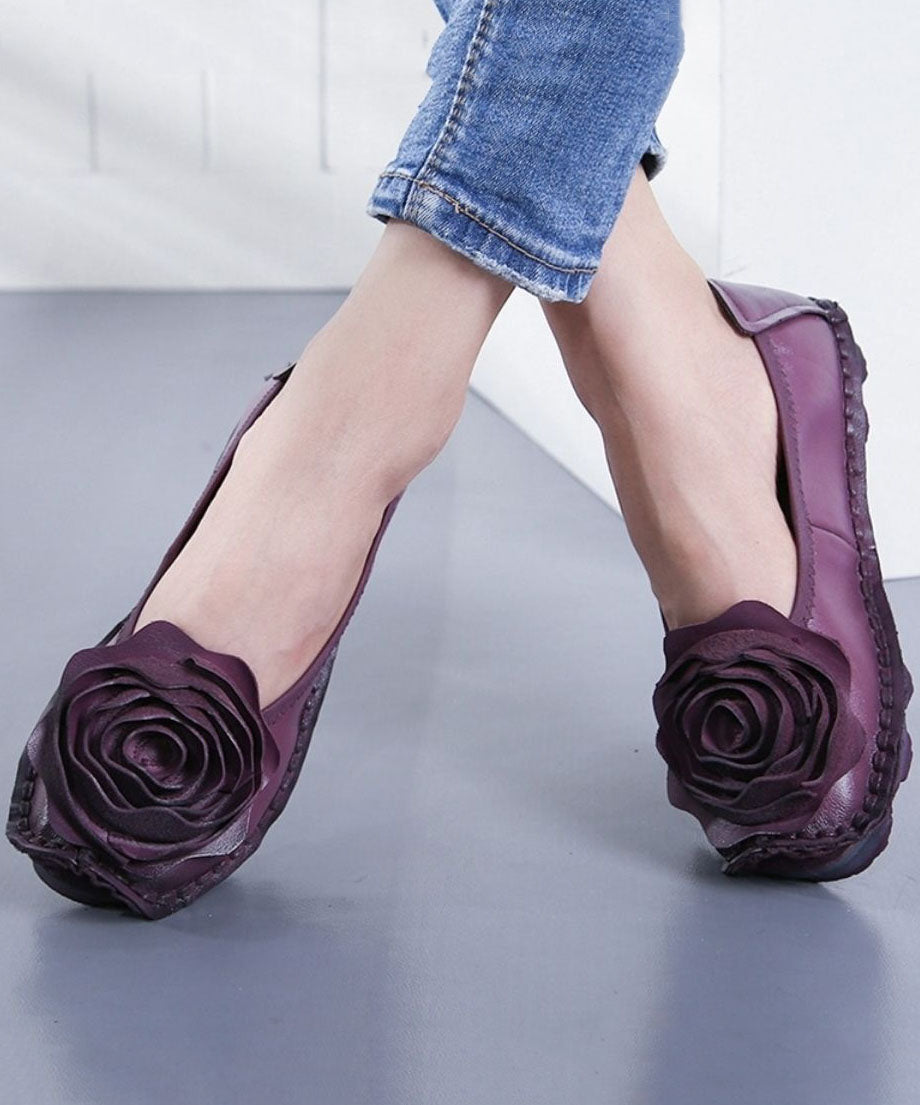 Fashionable leather loafers for women
