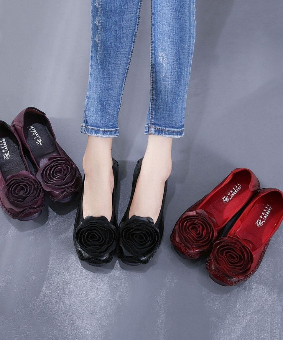 Fashionable leather loafers for women