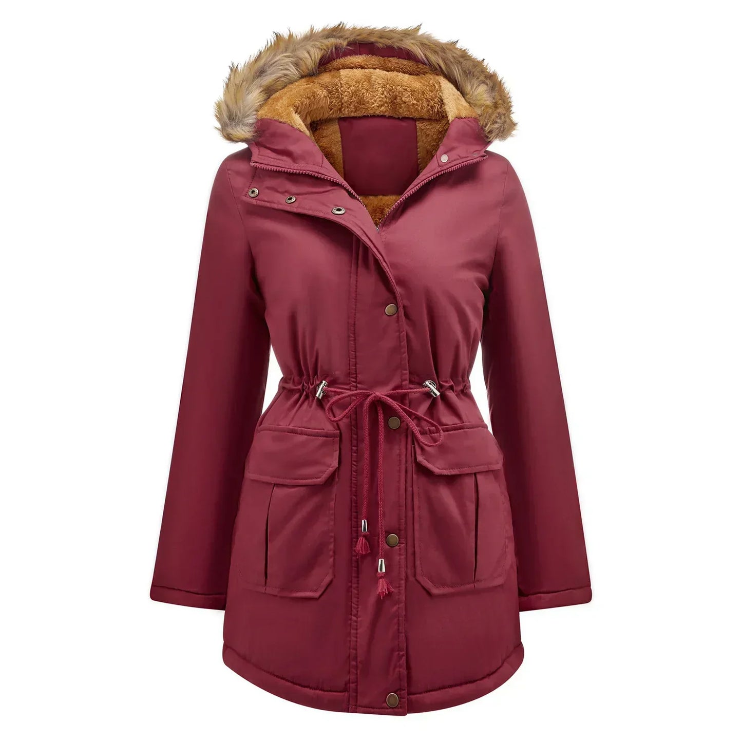 Long parka with bobble