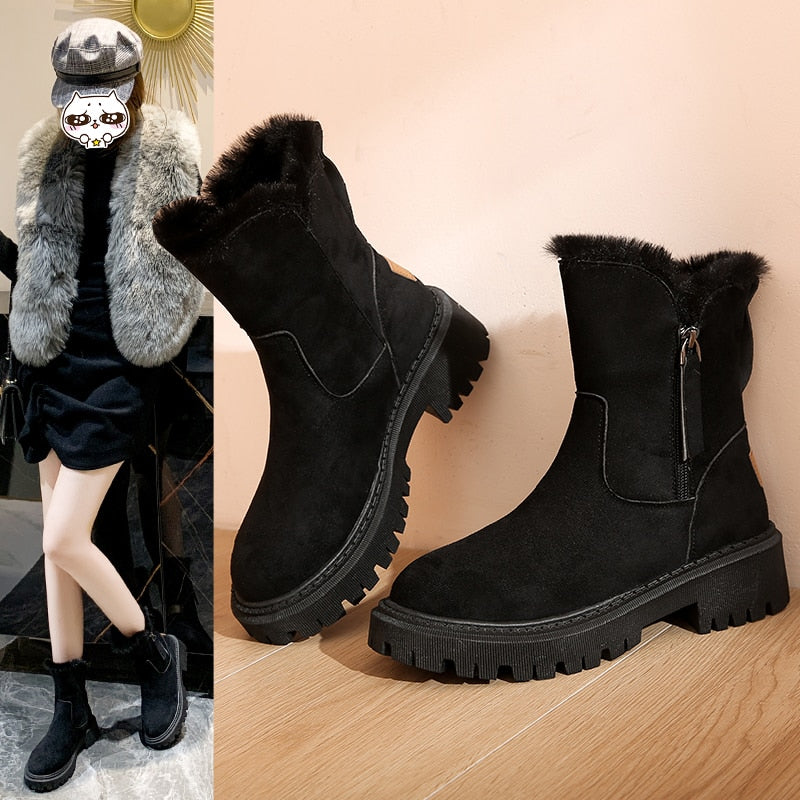 Women's ankle-high snow boots