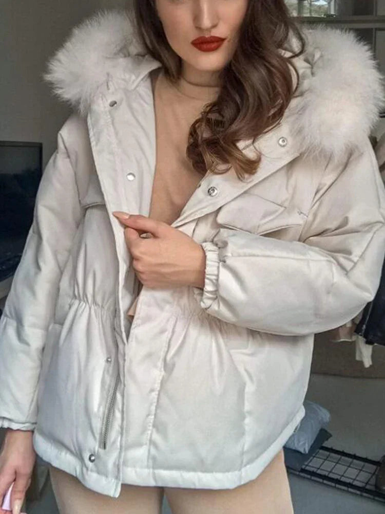 Raccoon fur coat