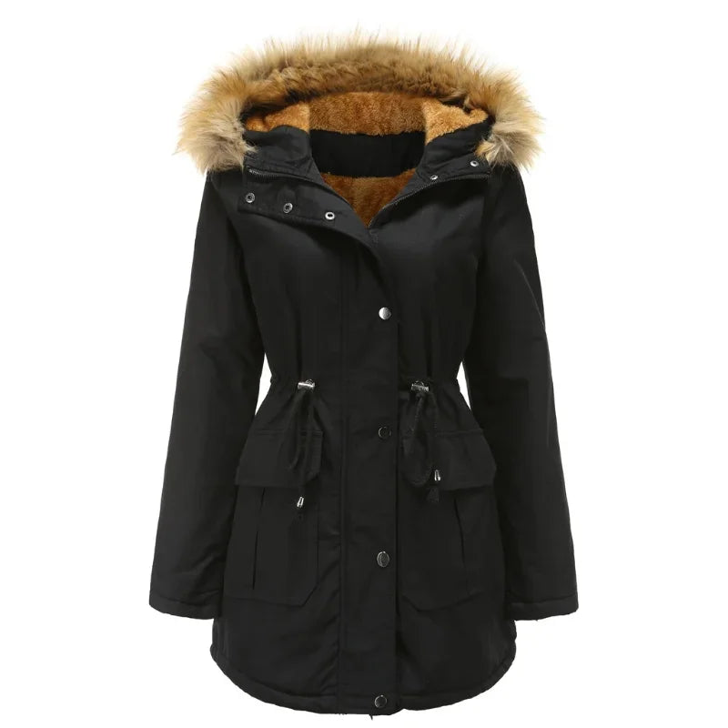 Long parka with bobble