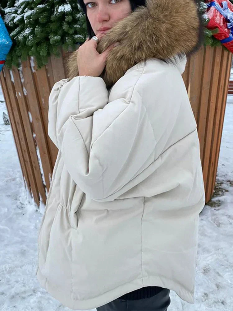 Raccoon fur coat