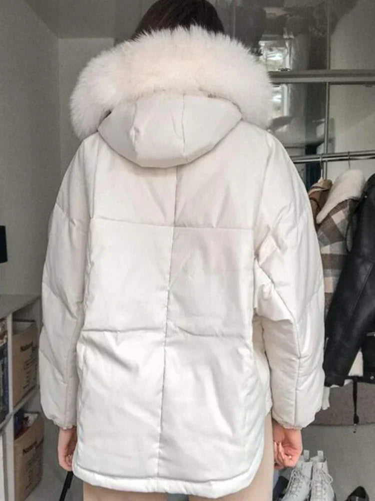 Raccoon fur coat