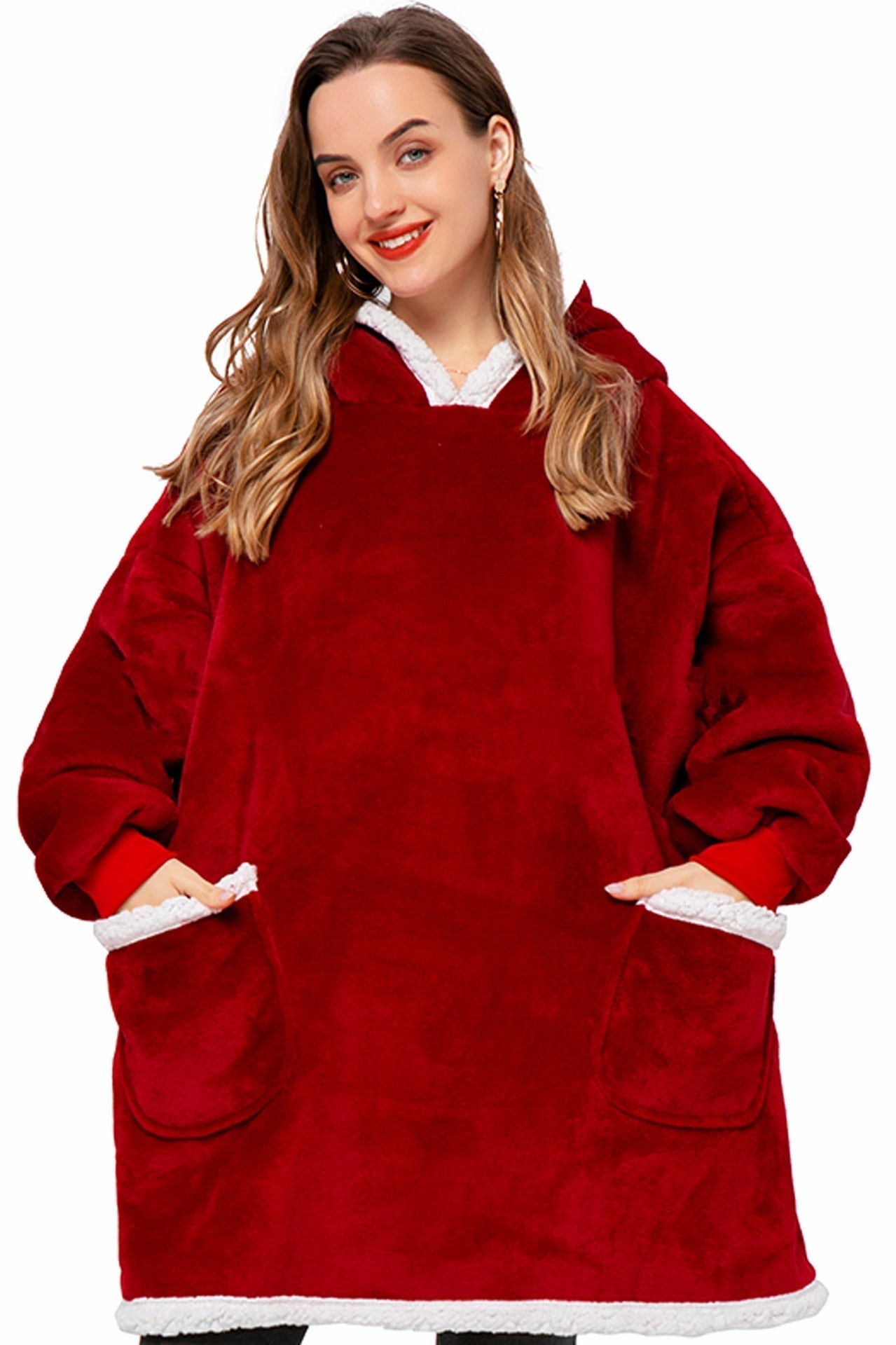 Super Cozy Coziness | Ladies Fluffy fleece blanket with sleeves