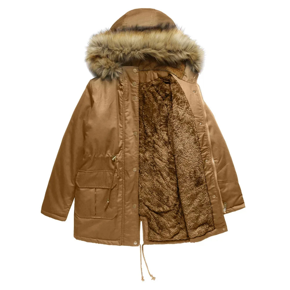 Long parka with bobble