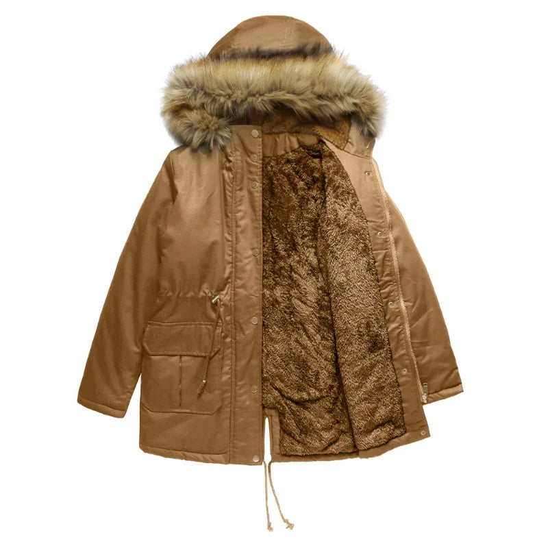 Long parka with bobble