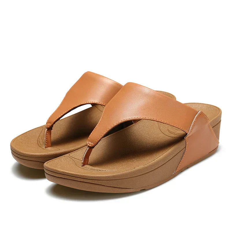 Faux leather sandals for women