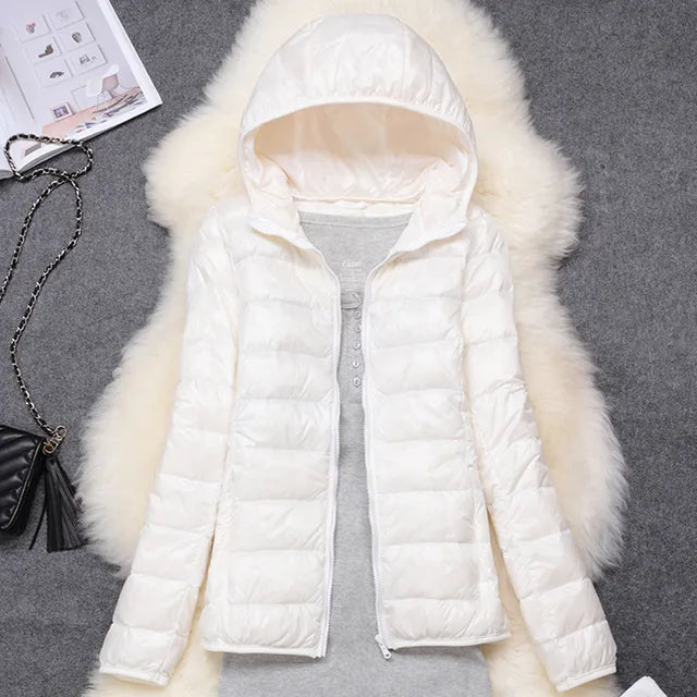Ultralight wearable down jackets for women