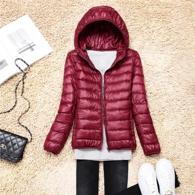 Ultralight wearable down jackets for women