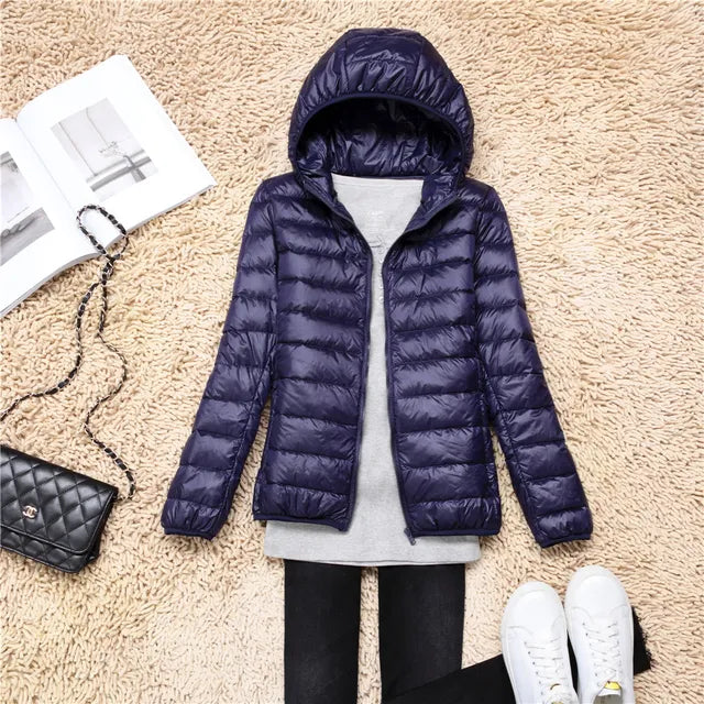 Ultralight wearable down jackets for women