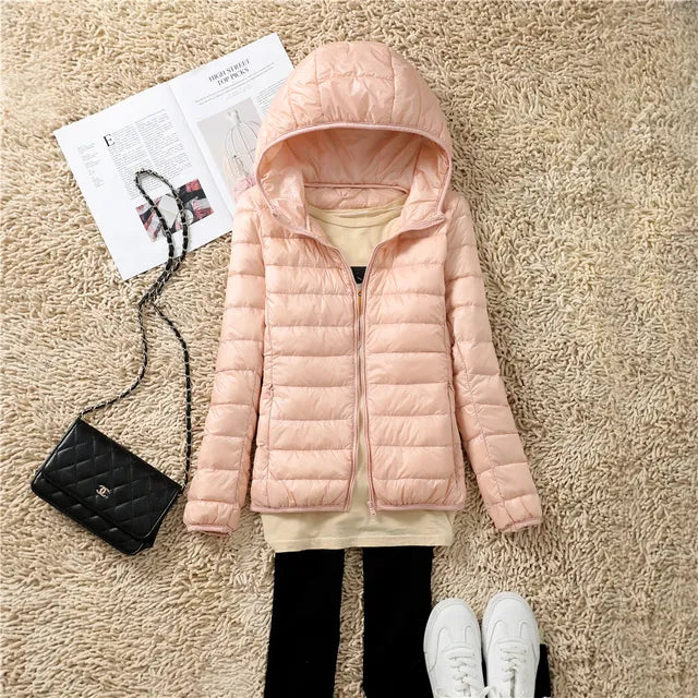 Ultralight wearable down jackets for women