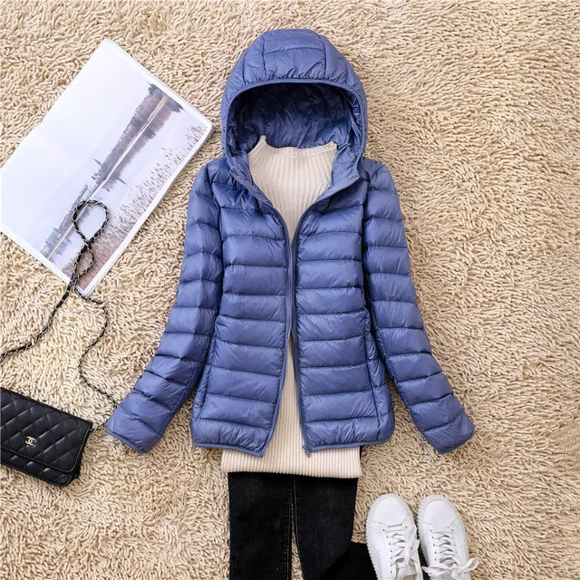 Ultralight wearable down jackets for women