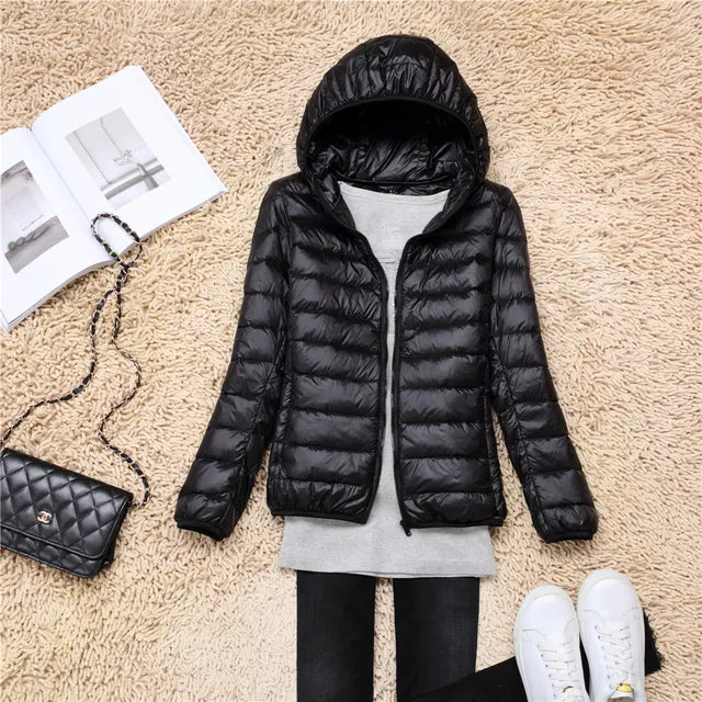 Ultralight wearable down jackets for women