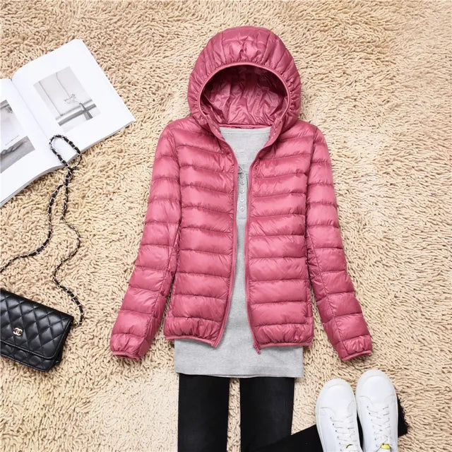 Ultralight wearable down jackets for women