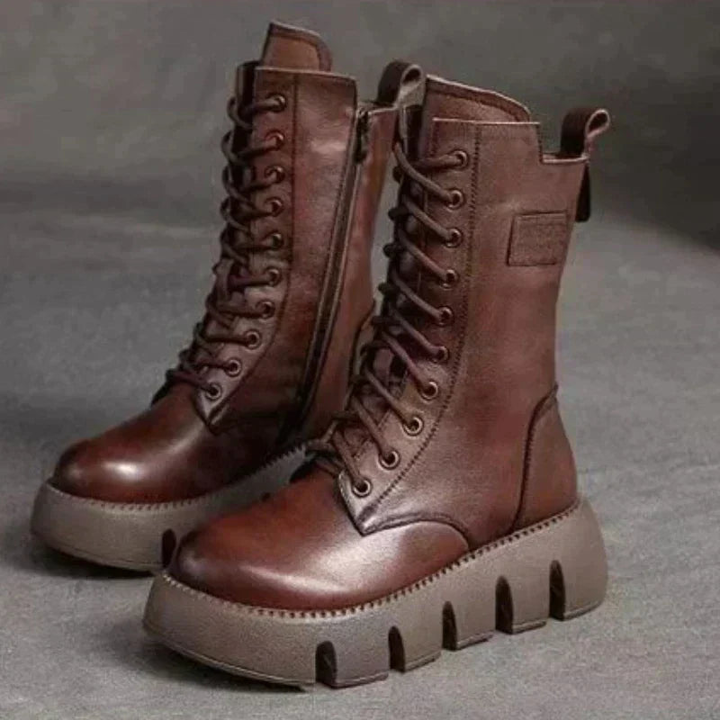 Stylish boots with high soles