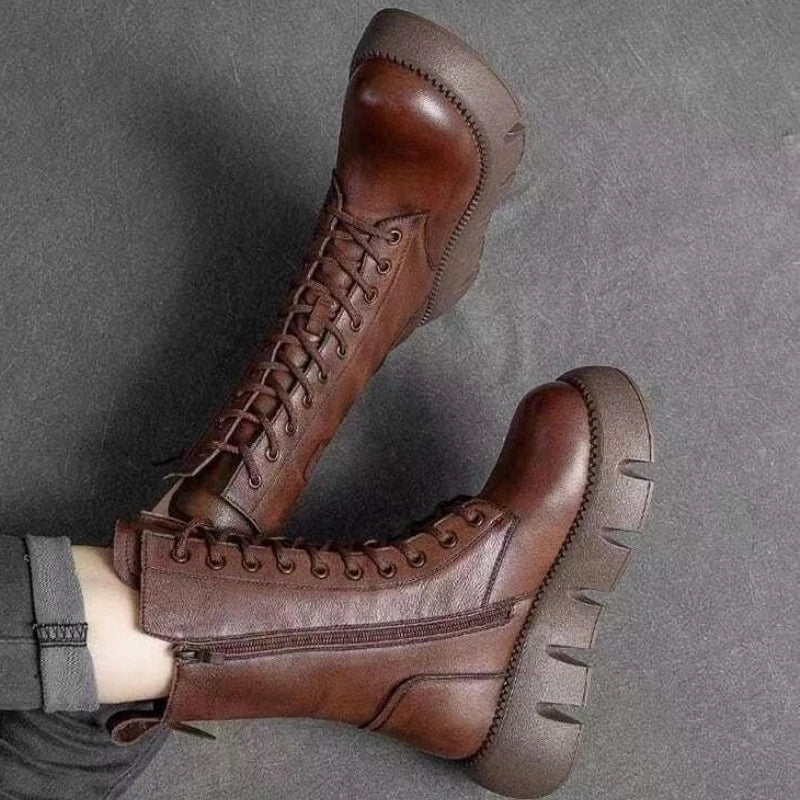 Stylish boots with high soles