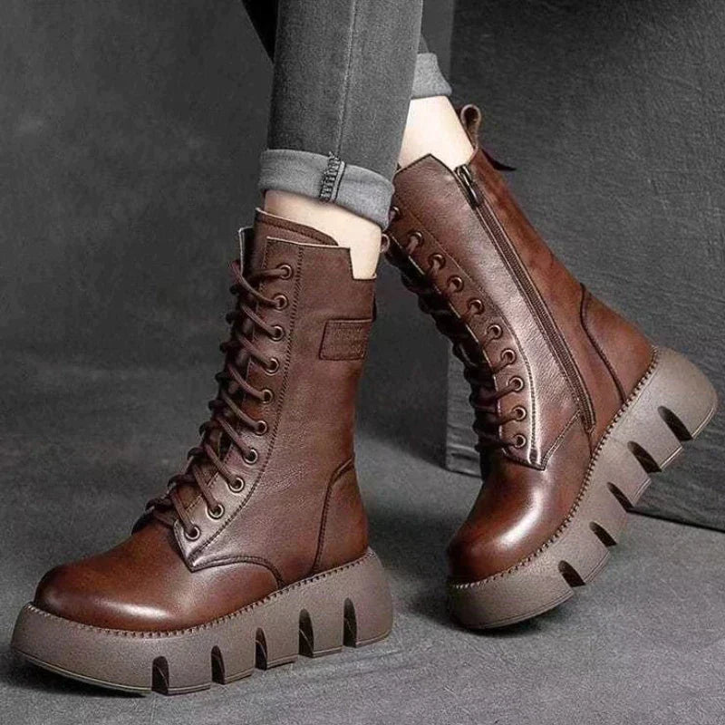 Stylish boots with high soles