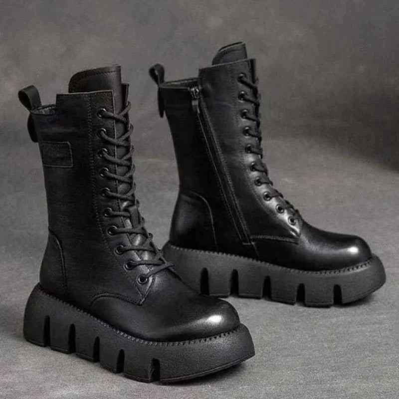 Stylish boots with high soles