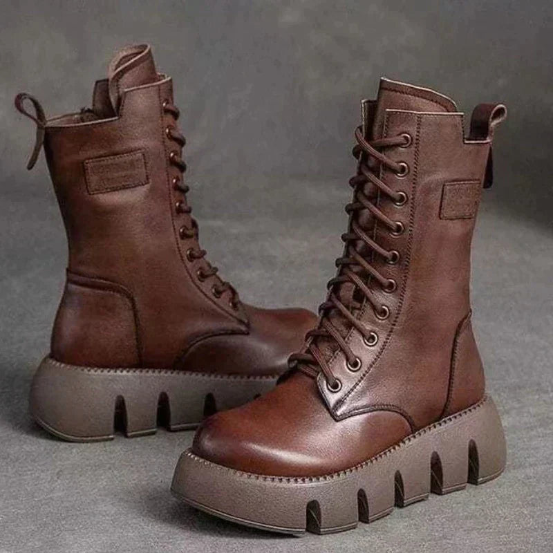 Stylish boots with high soles
