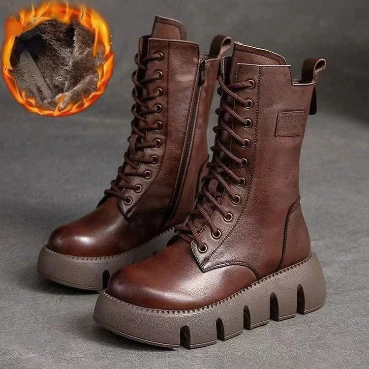 Stylish boots with high soles