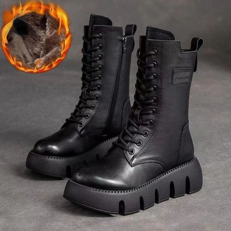 Stylish boots with high soles