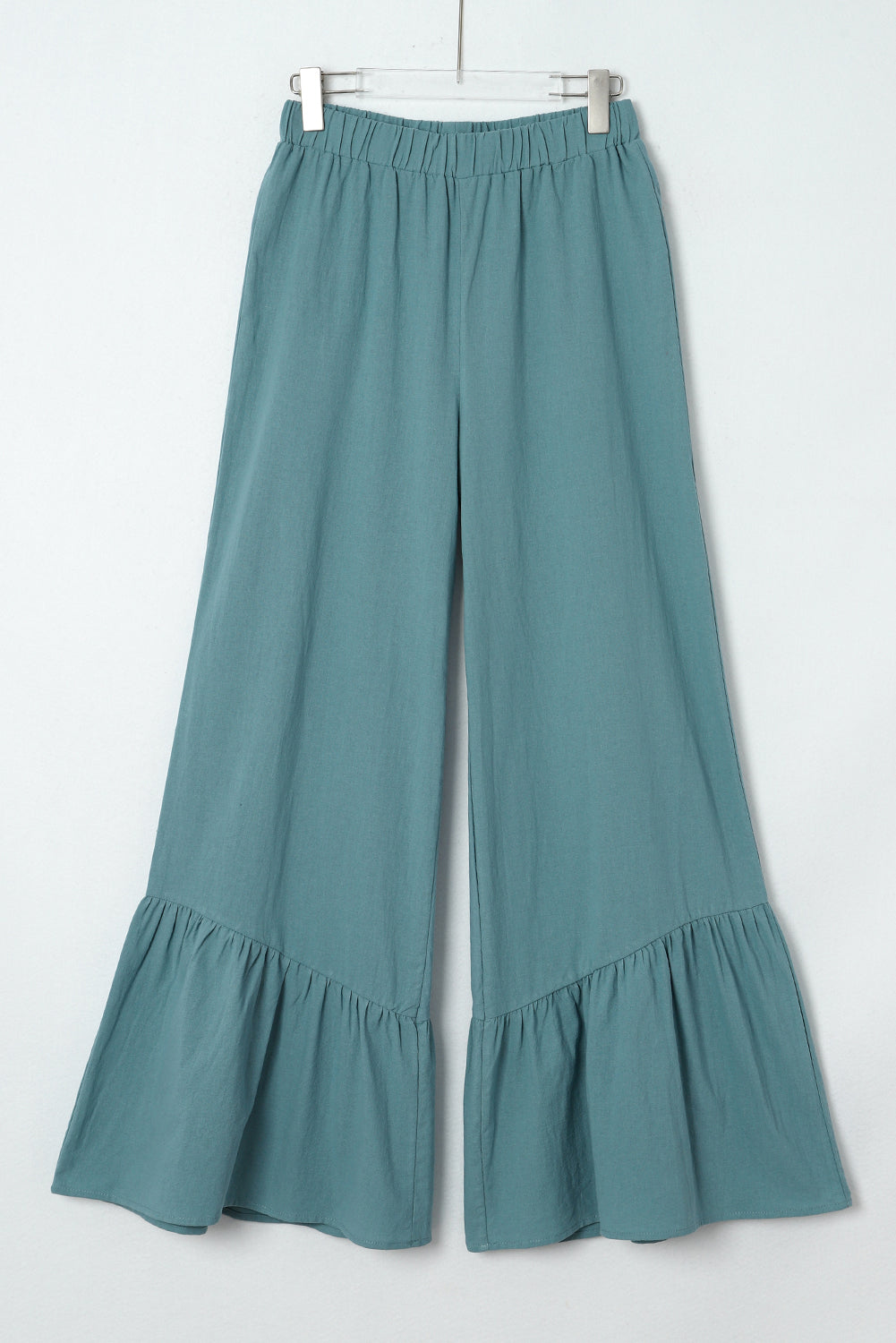 Ruffled pants with high waist